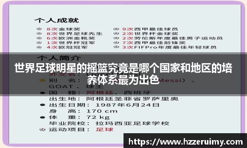 世界足球明星的摇篮究竟是哪个国家和地区的培养体系最为出色